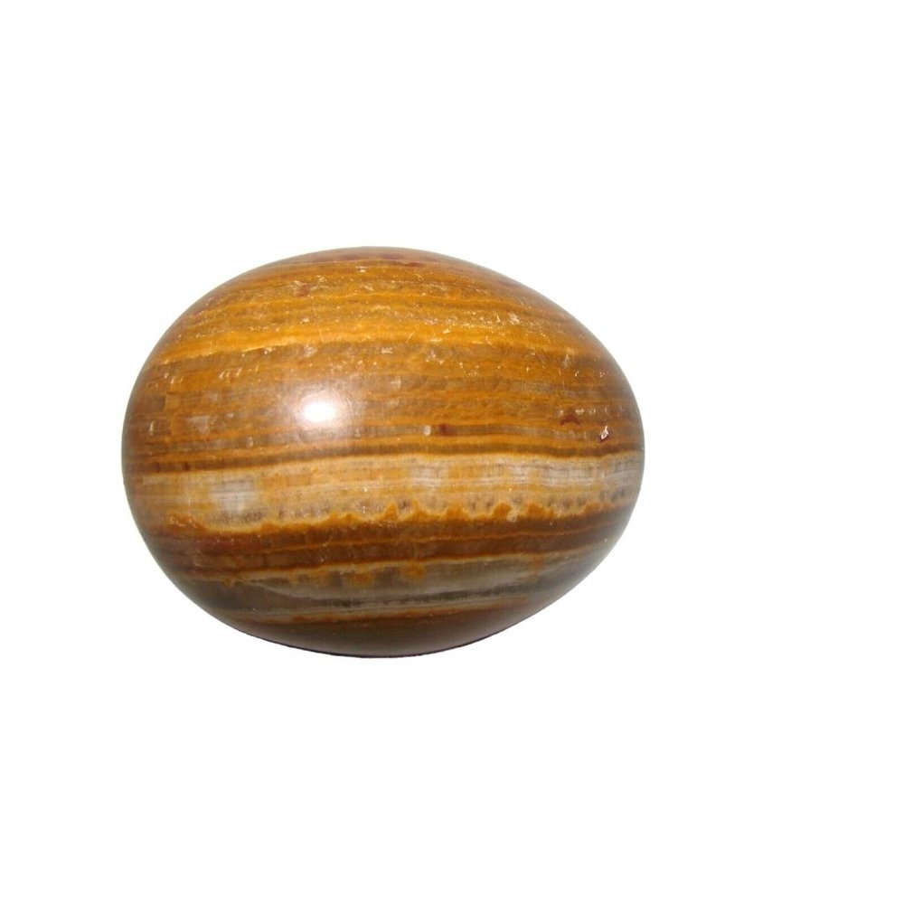 Striated Polished Stone Egg Shape Granite Marble Layered Natural Stone Paperwght